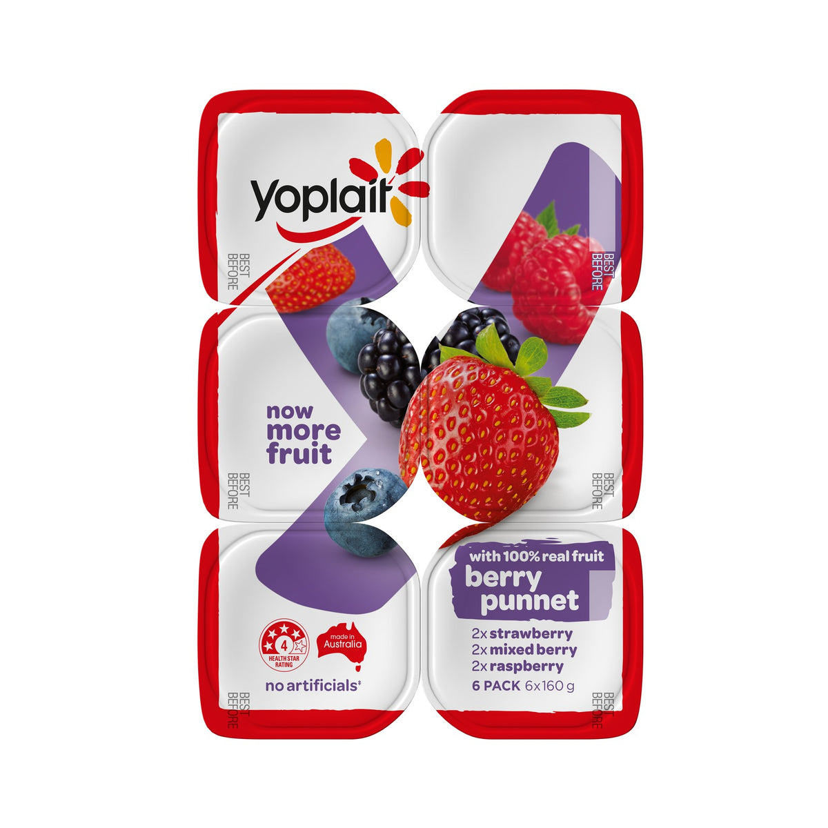 Yoplait Yoplait Berry Punnet 6x160g